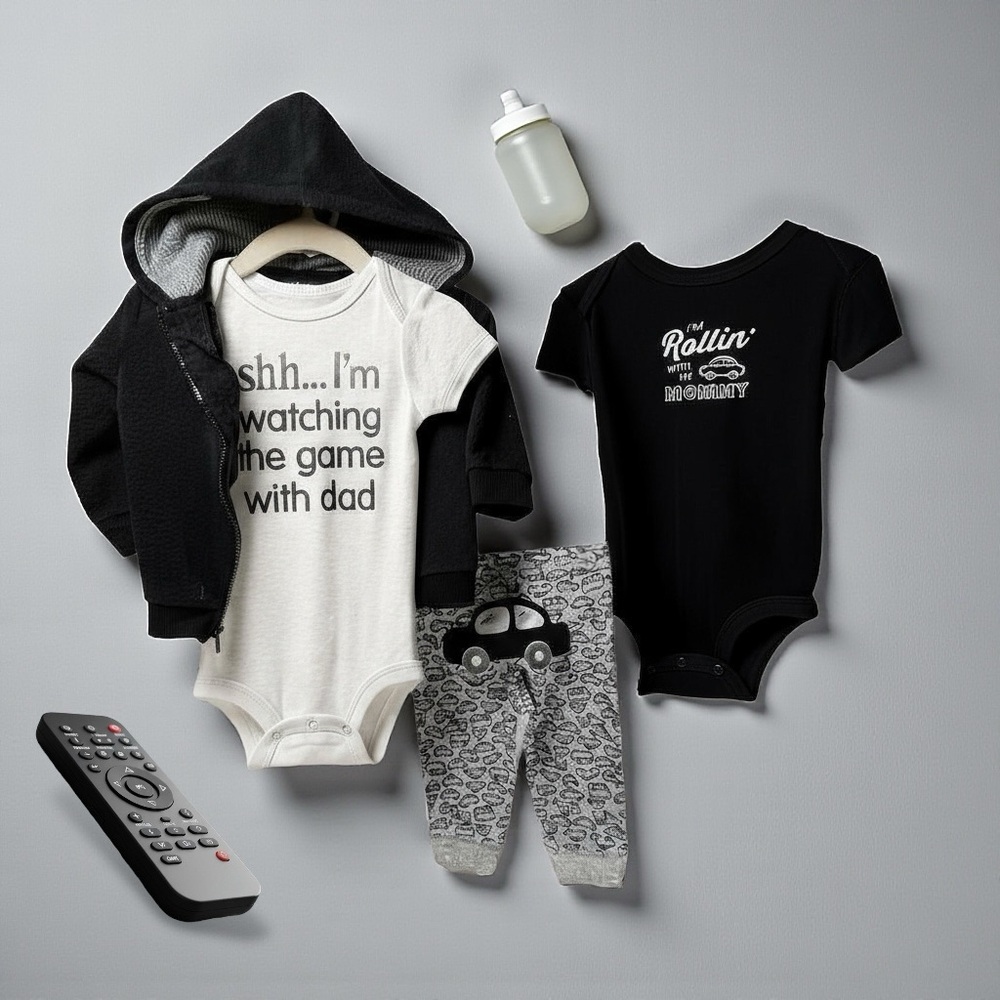 Black and White Baby 4 Piece Bundle